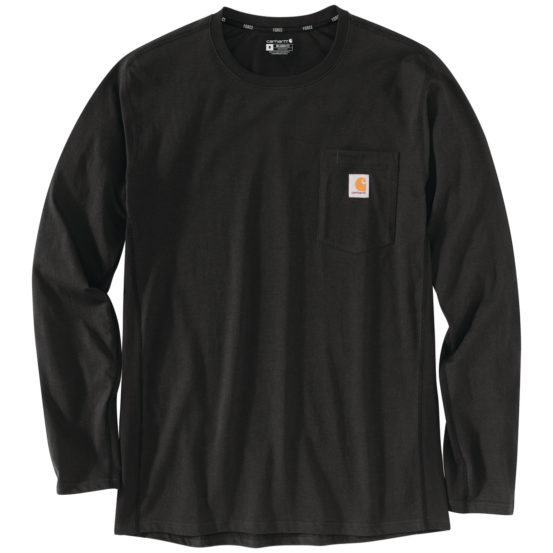 Carhartt | TK4617-M Force Relaxed Fit Midweight LS Pocket Tee Black