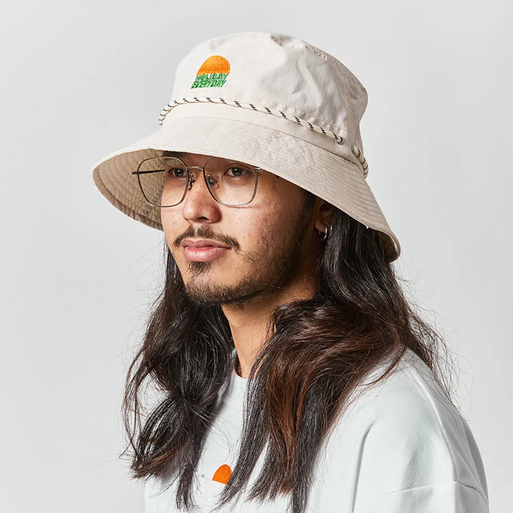 GP Holiday 4 Way Bucket Hat Sand