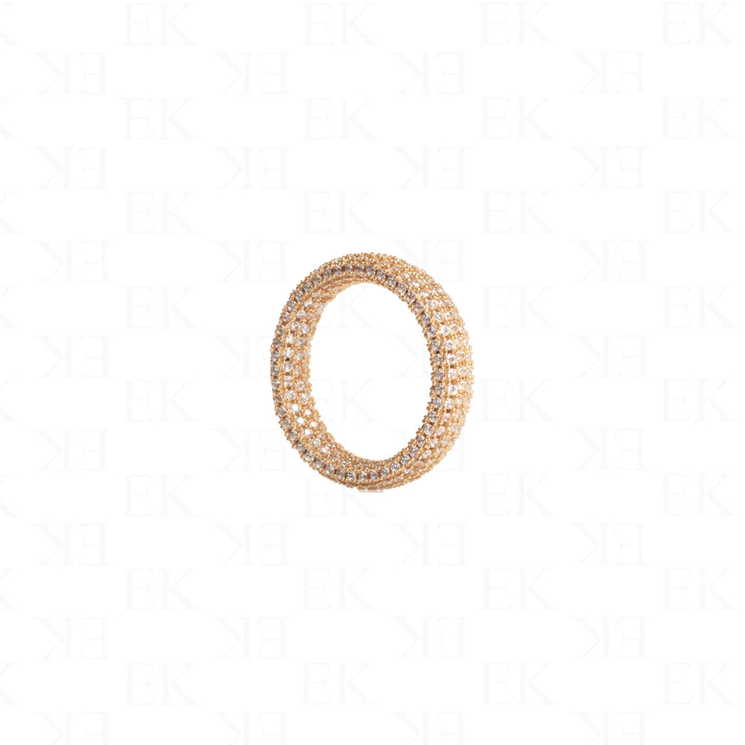 Full Link Iced Out Ring Gold