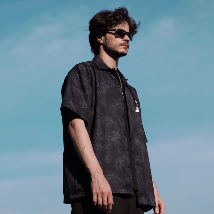 EK | Dragon Print Shirt Black