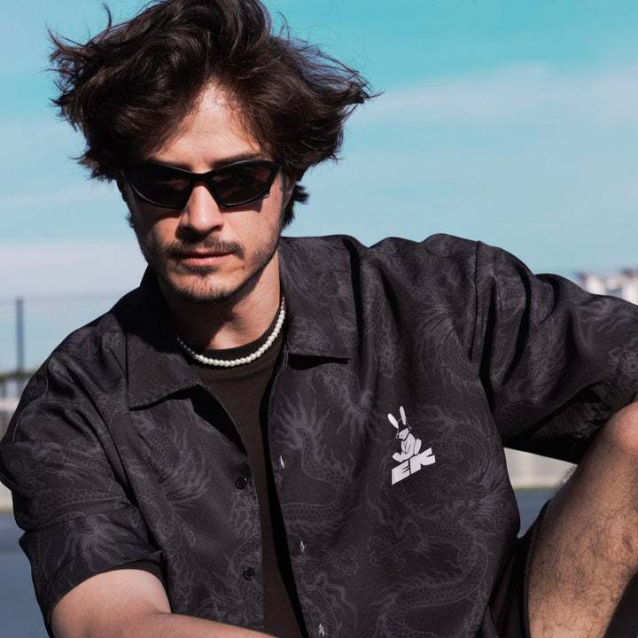 EK | Dragon Print Shirt Black