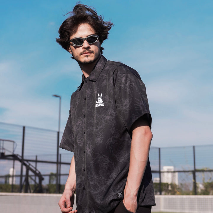 EK | Dragon Print Shirt Black