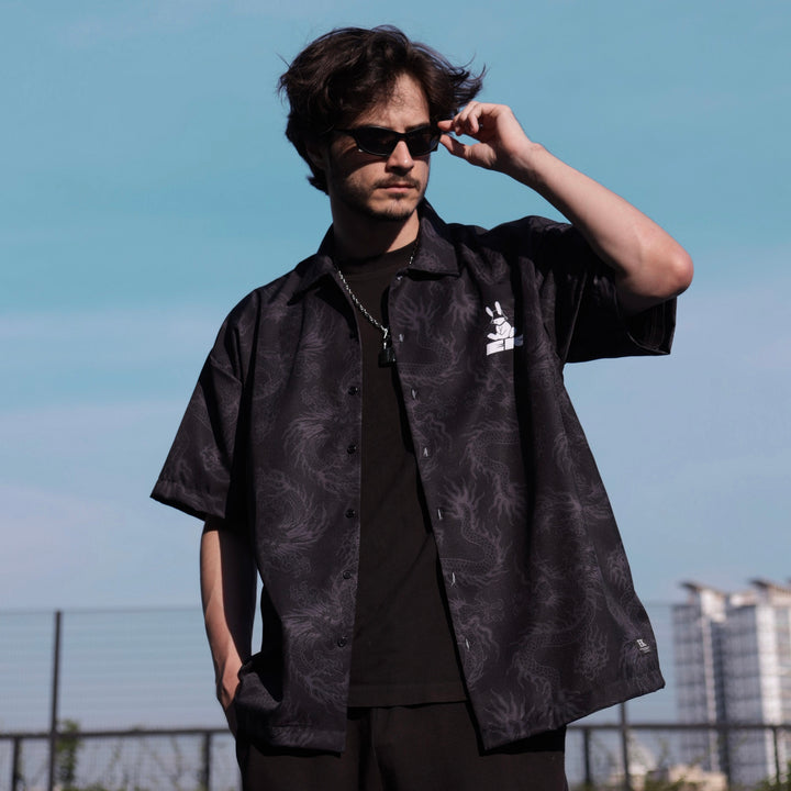 EK | Dragon Print Shirt Black