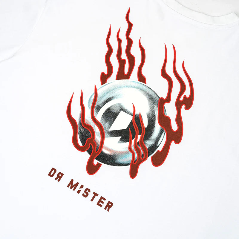 Dr Mister | Flaming Pearl Broad Tee White