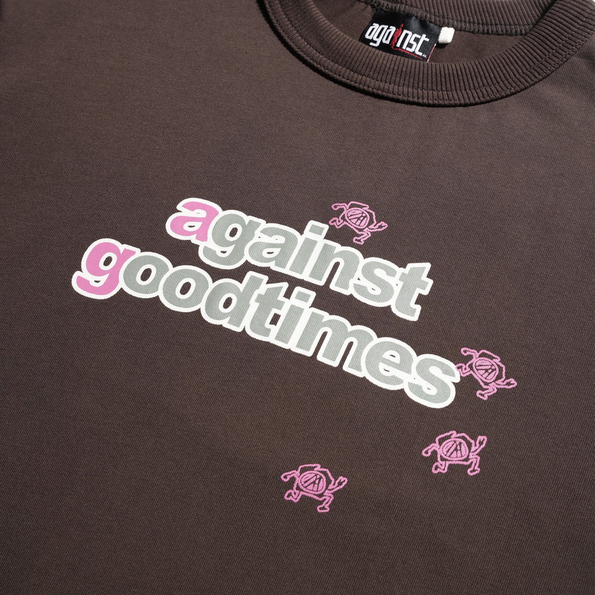 Against Lab x Good Times Quote Tee Dark Brown