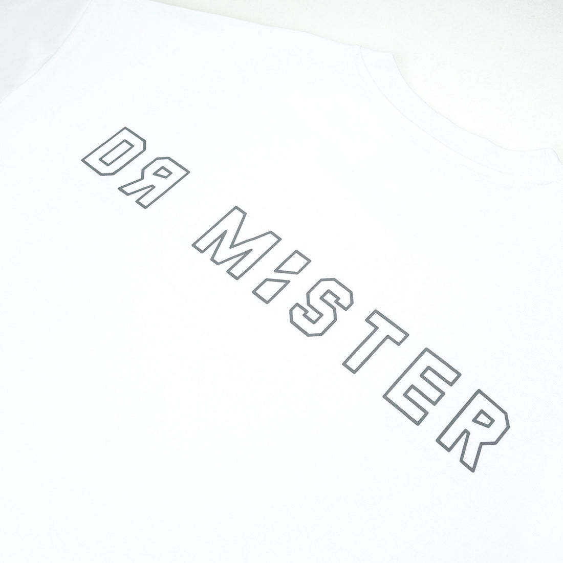 Dr Mister | Outline Logo Broad Tee White