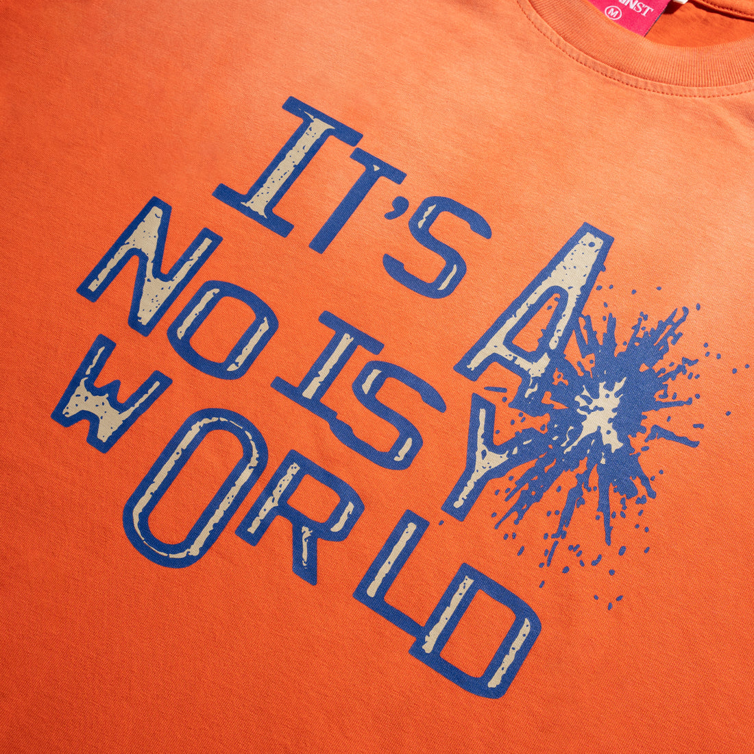Against Lab | Noisy World Washed LS Tee Orange
