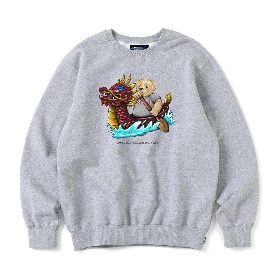 PYC | Stoned Bear Dragon Boat Sweatshirt Grey