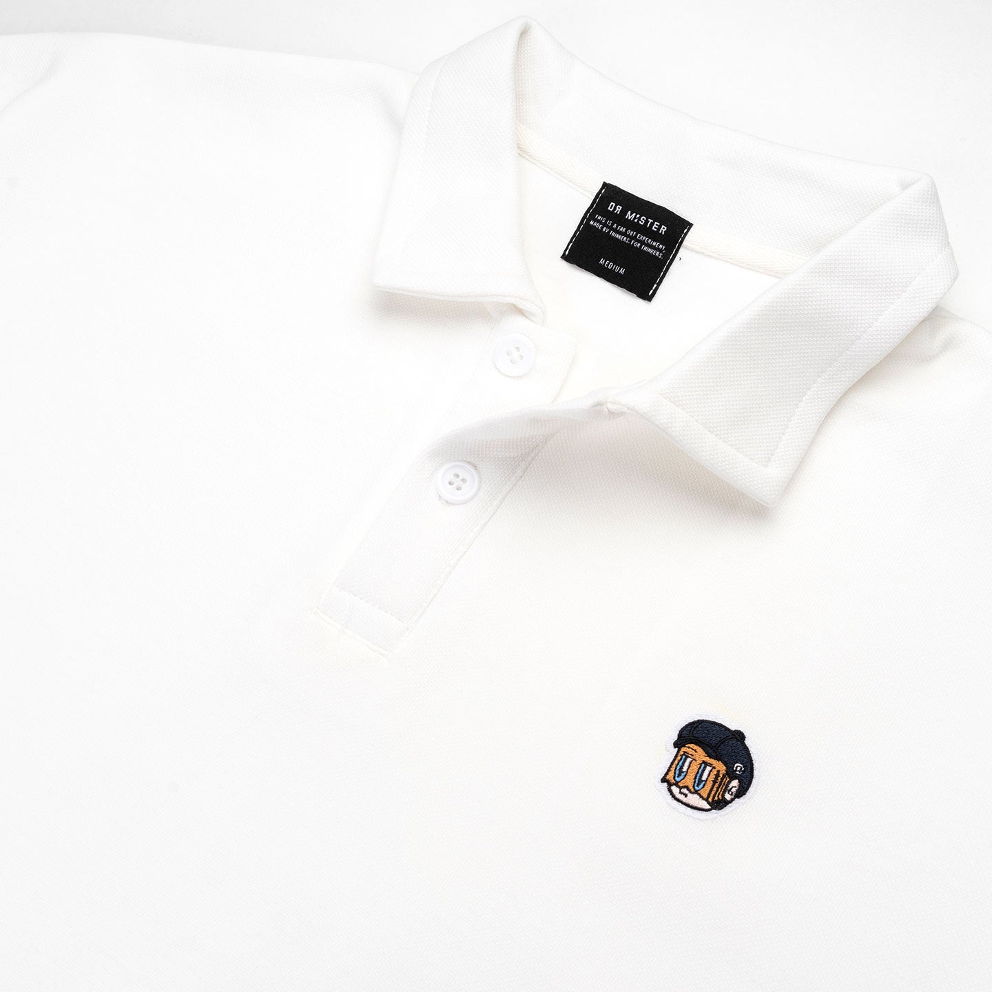 Dr Mister | Patched Polo Tee White