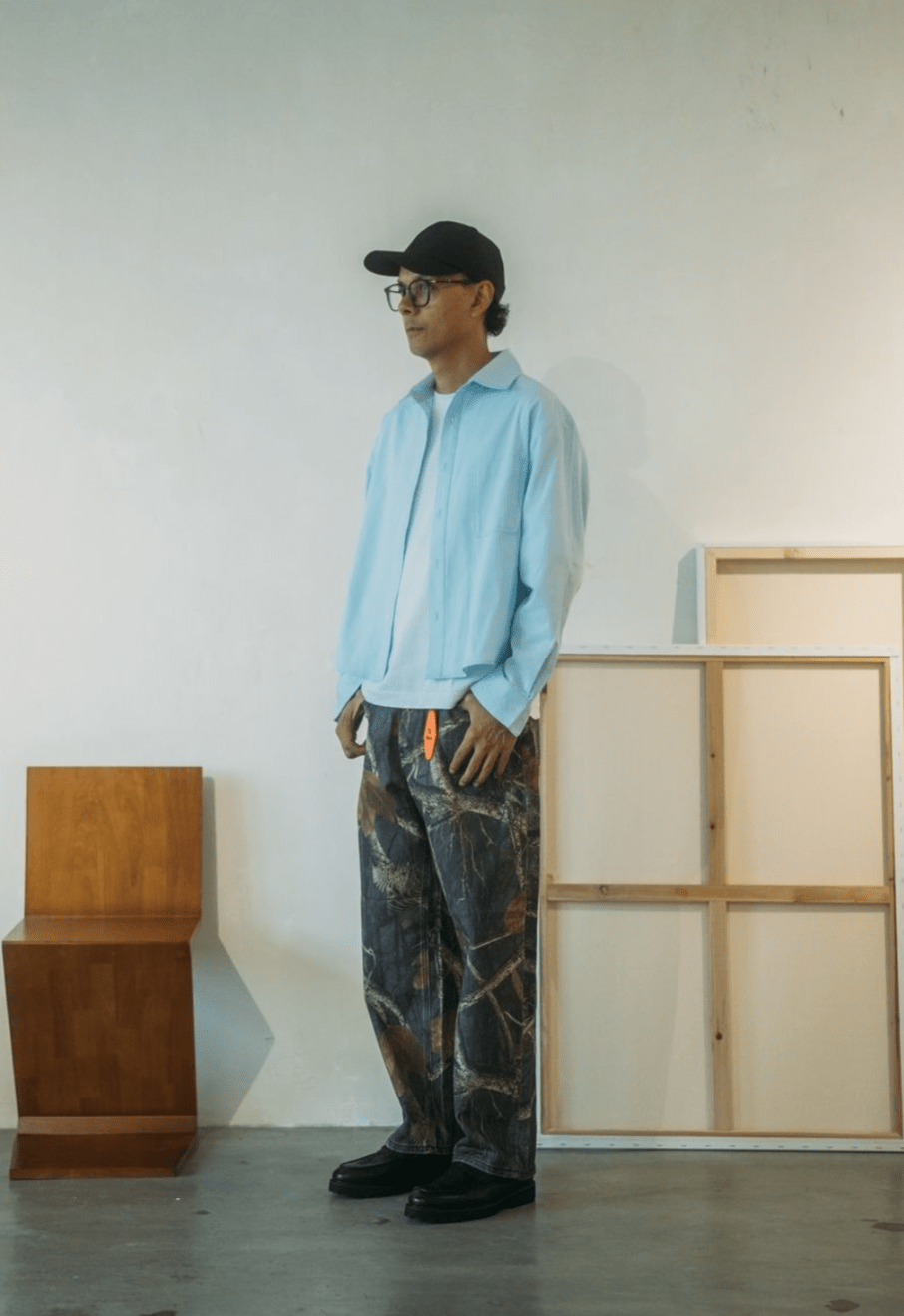Flametongue Crop Shirt Blue