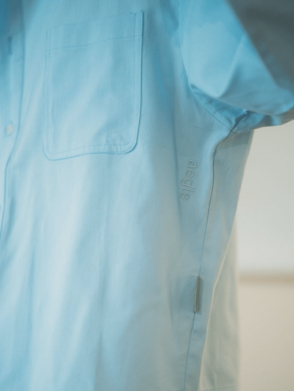 Flametongue Crop Shirt Blue