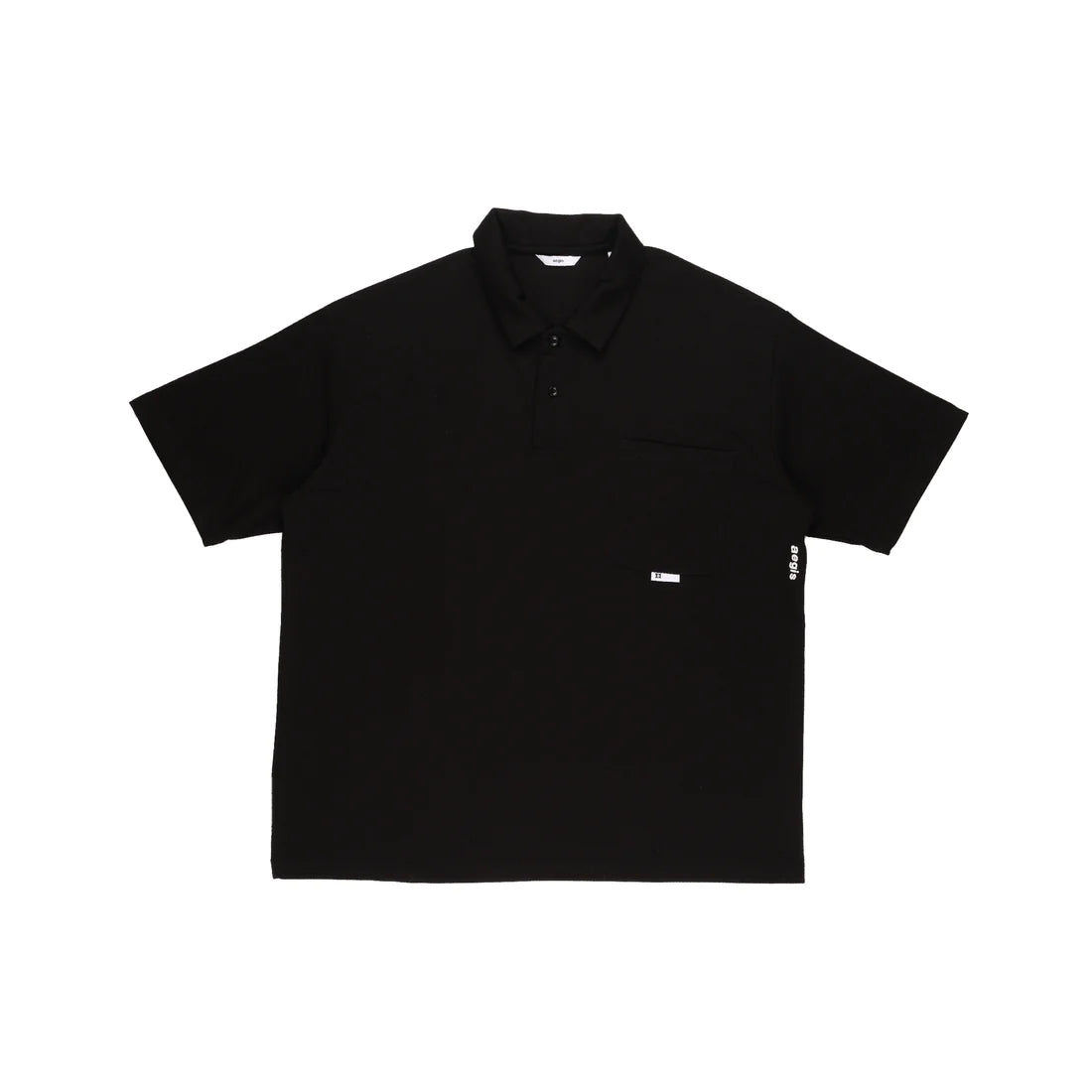 Aegis | Oversized Polo Tee Black