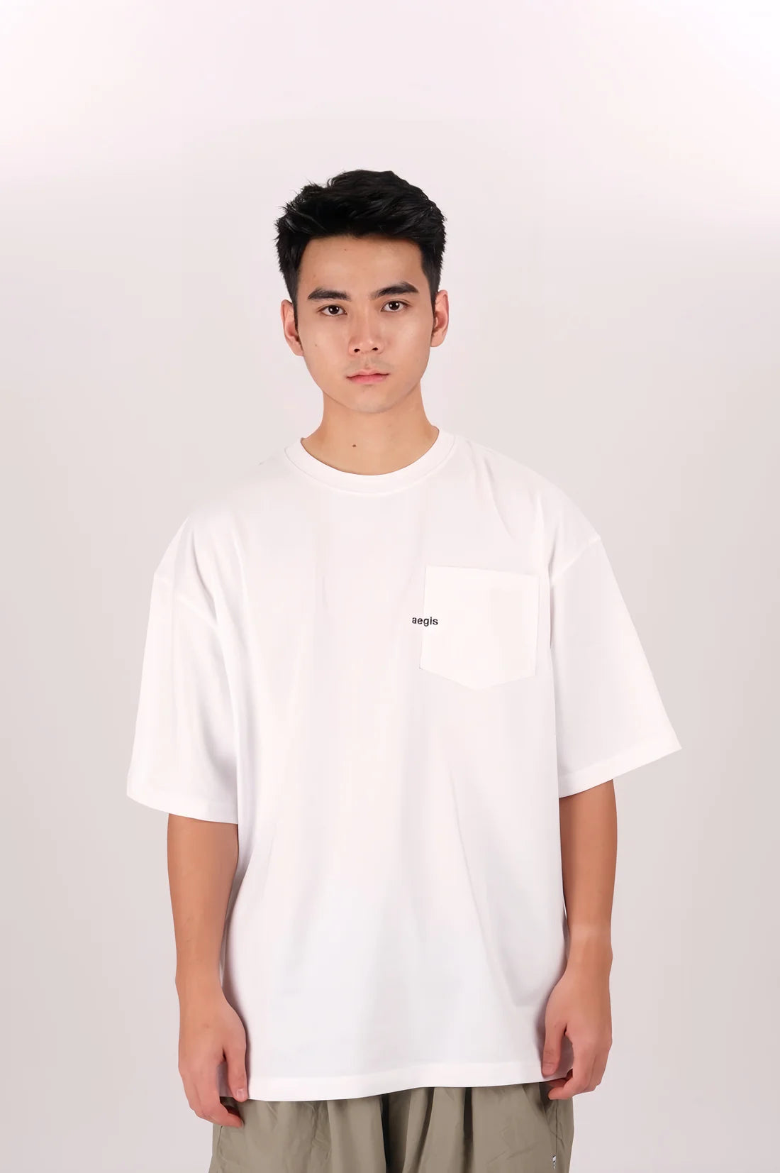 Aegis | Washed Pocket Tee White