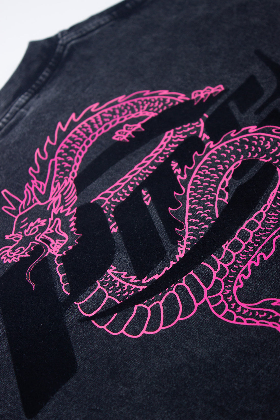 PMC | Y2K Neon Dragon Stone Washed Tee Black