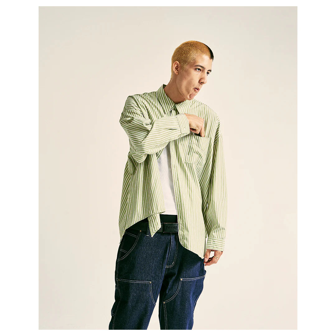 Against Lab | abp. Big Bro Shirt Stripe Green