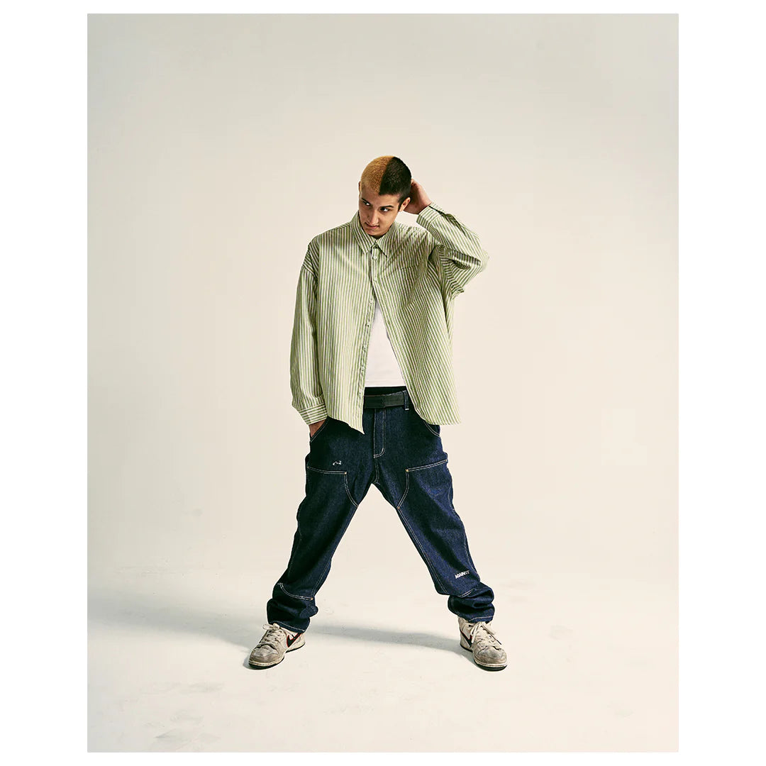 Against Lab | abp. Big Bro Shirt Stripe Green