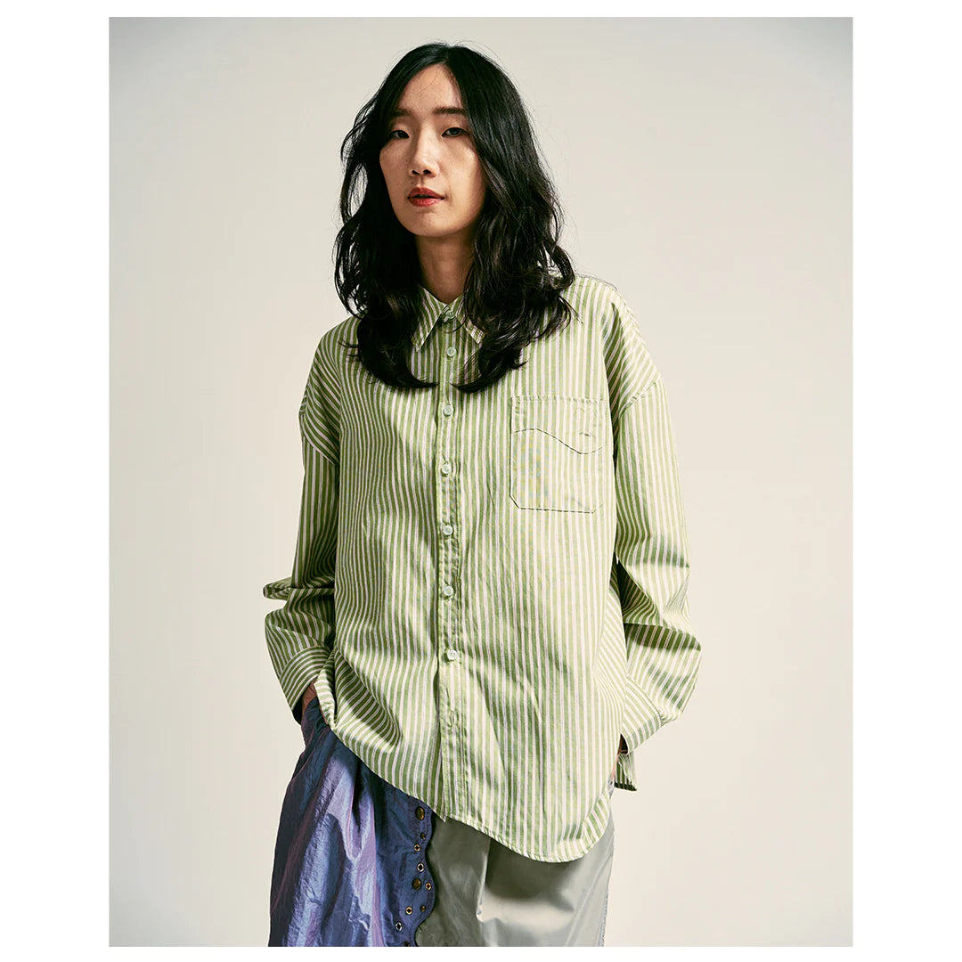 Against Lab | abp. Big Bro Shirt Stripe Green