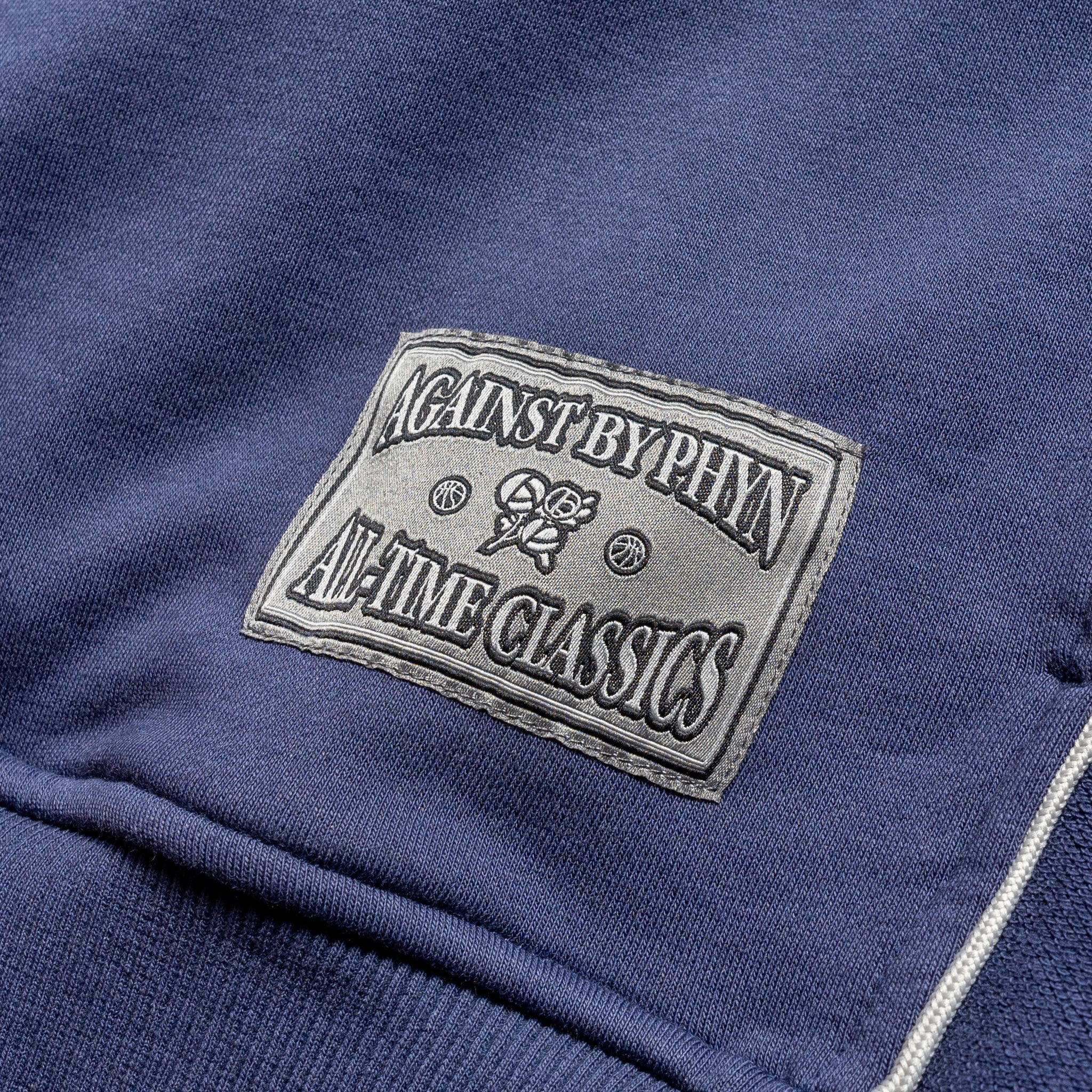 Against Lab | abp. Double Hood Hoodie Navy/Grey !