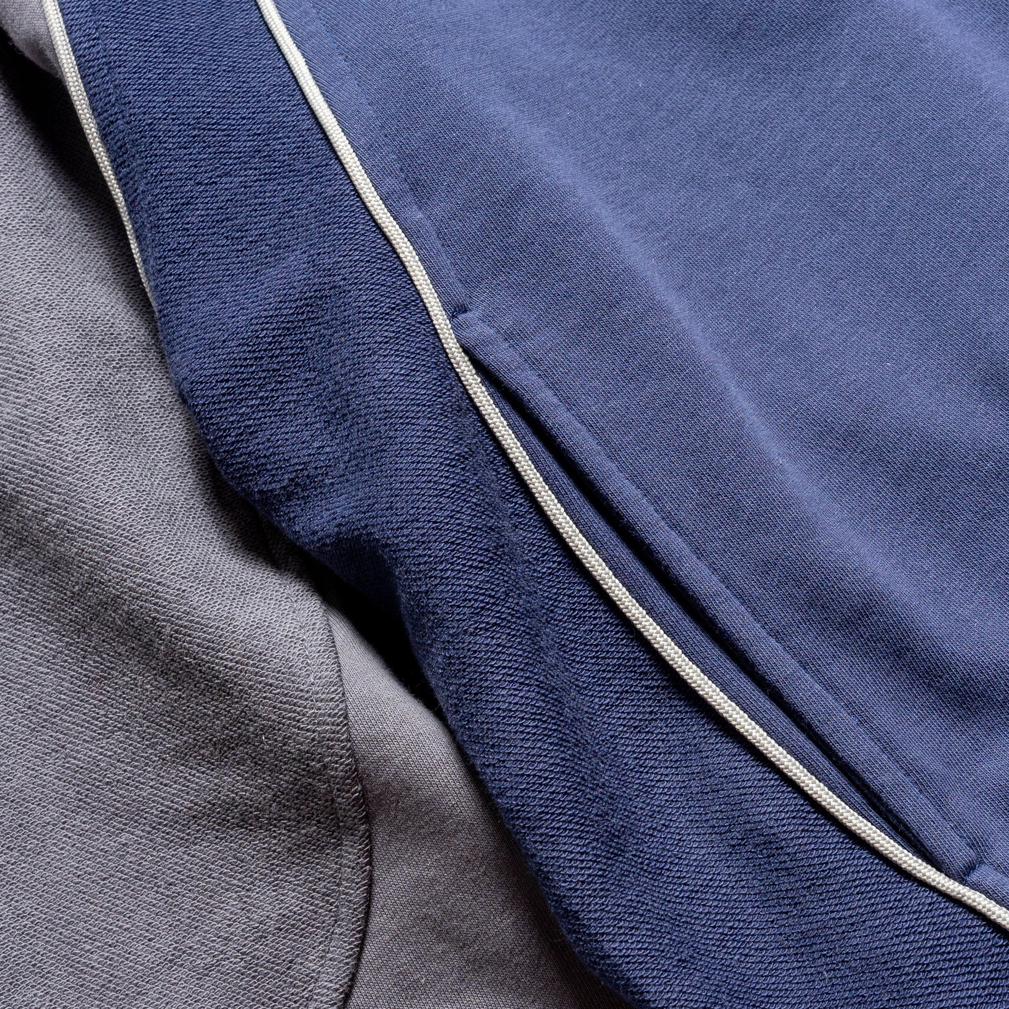 Against Lab | abp. Double Hood Hoodie Navy/Grey !