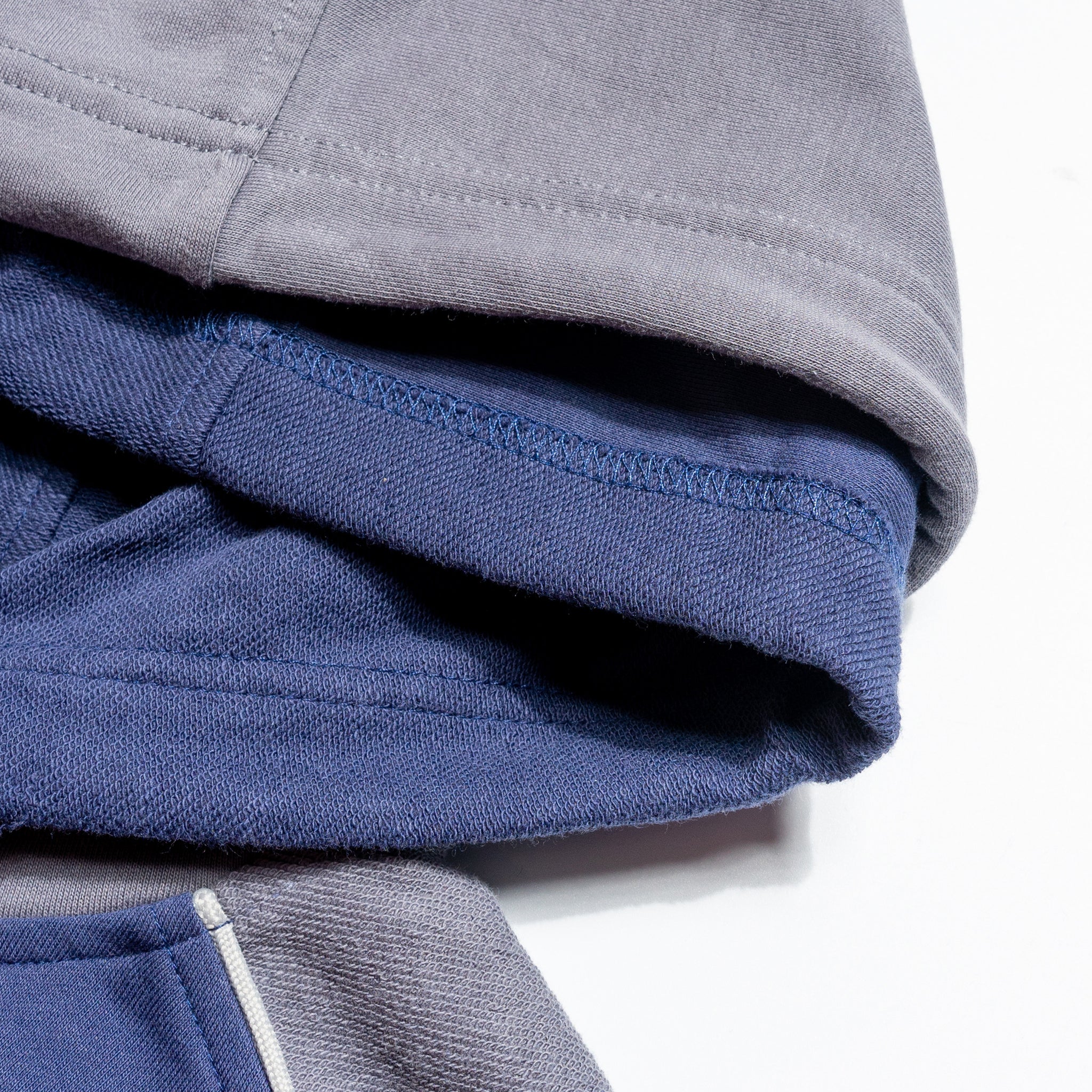 Against Lab | abp. Double Hood Hoodie Navy/Grey