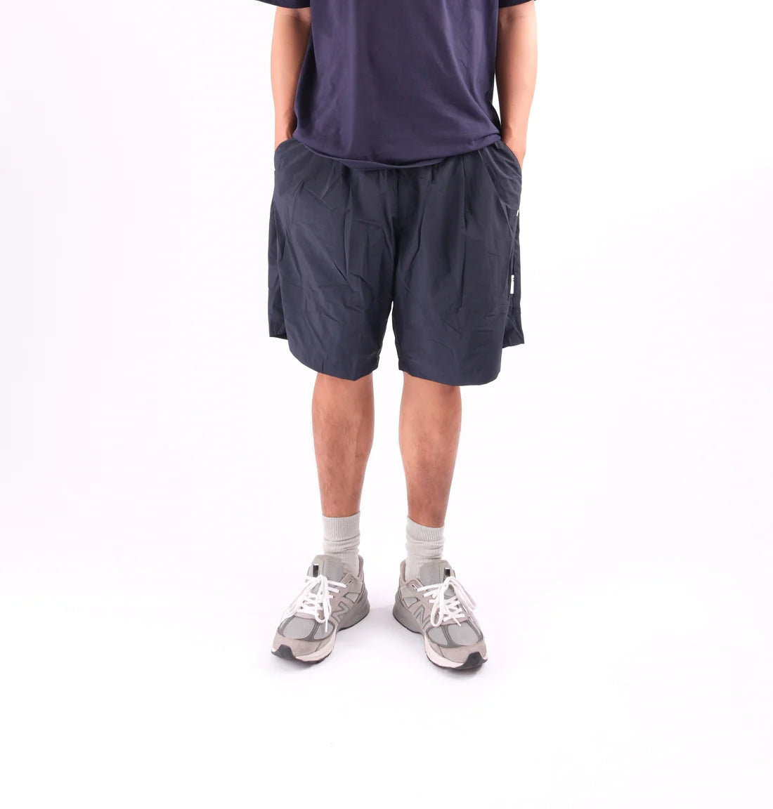 Aegis | Wide Nylon Shorts Navy