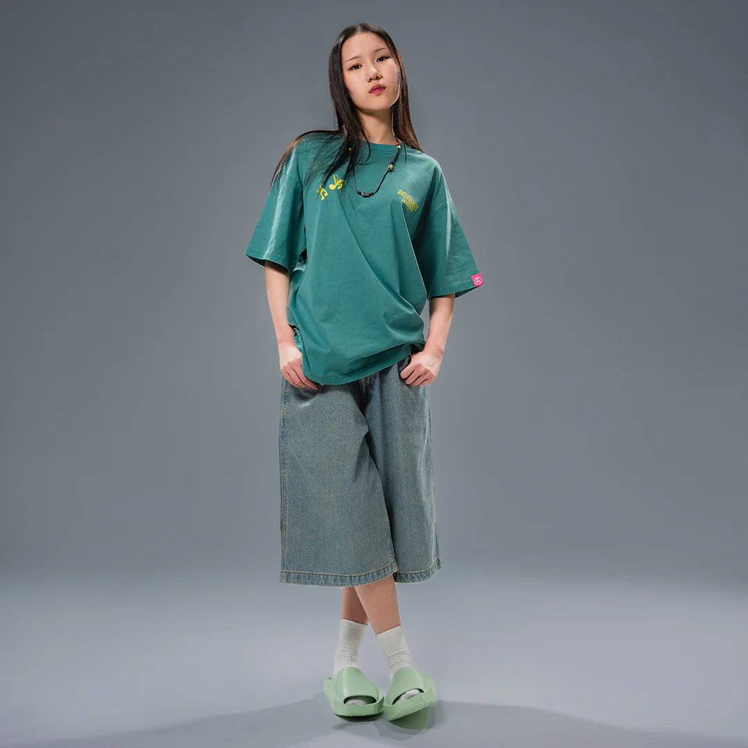 Against Lab | Washed Sound System Tee Green