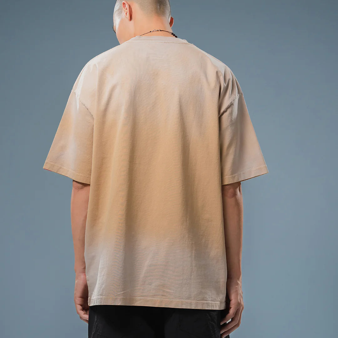 Against Lab | Washed Logo Tee Beige