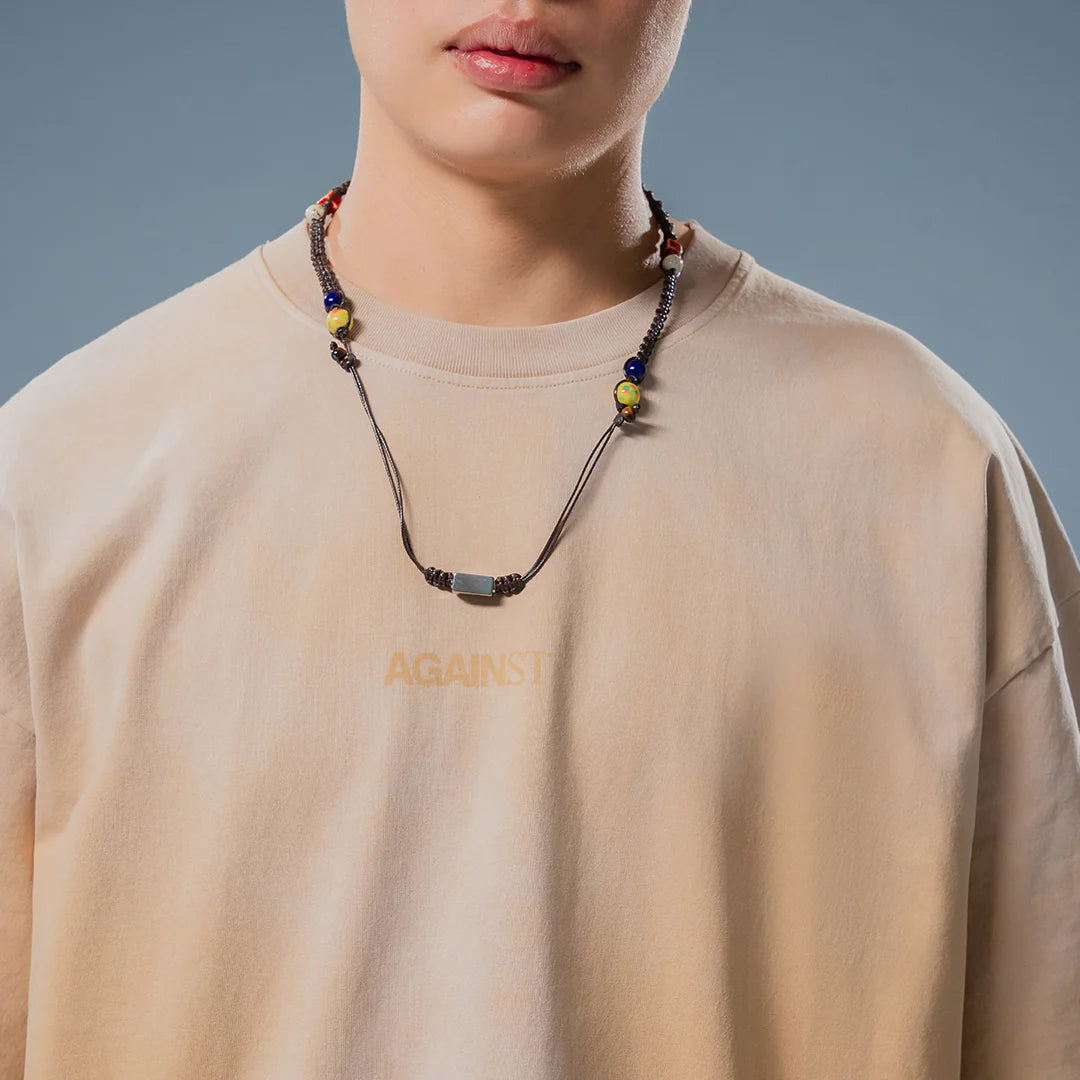 Against Lab | Washed Logo Tee Beige