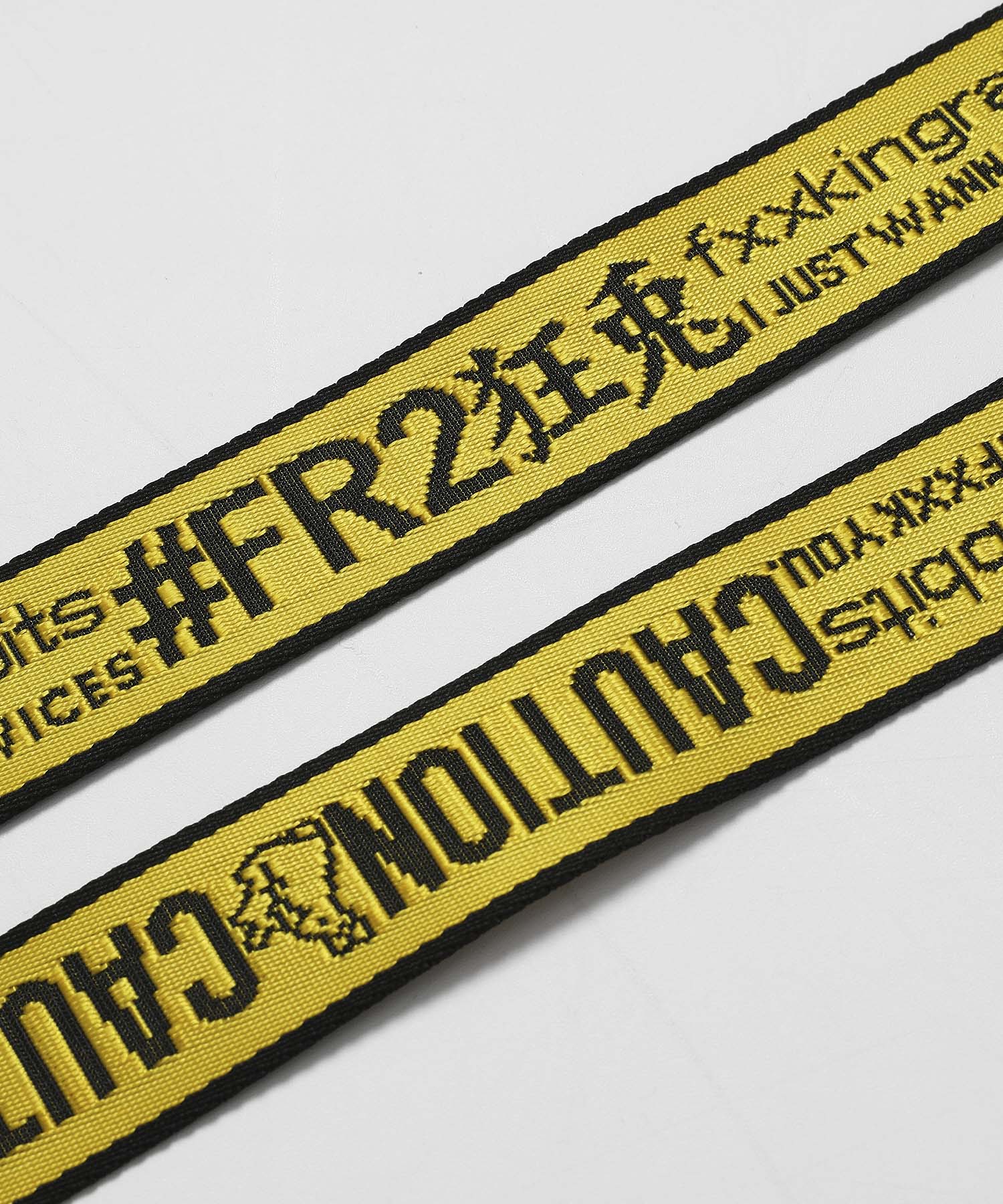 FR2 | Logo Icon Embroidery Long Belt Yellow
