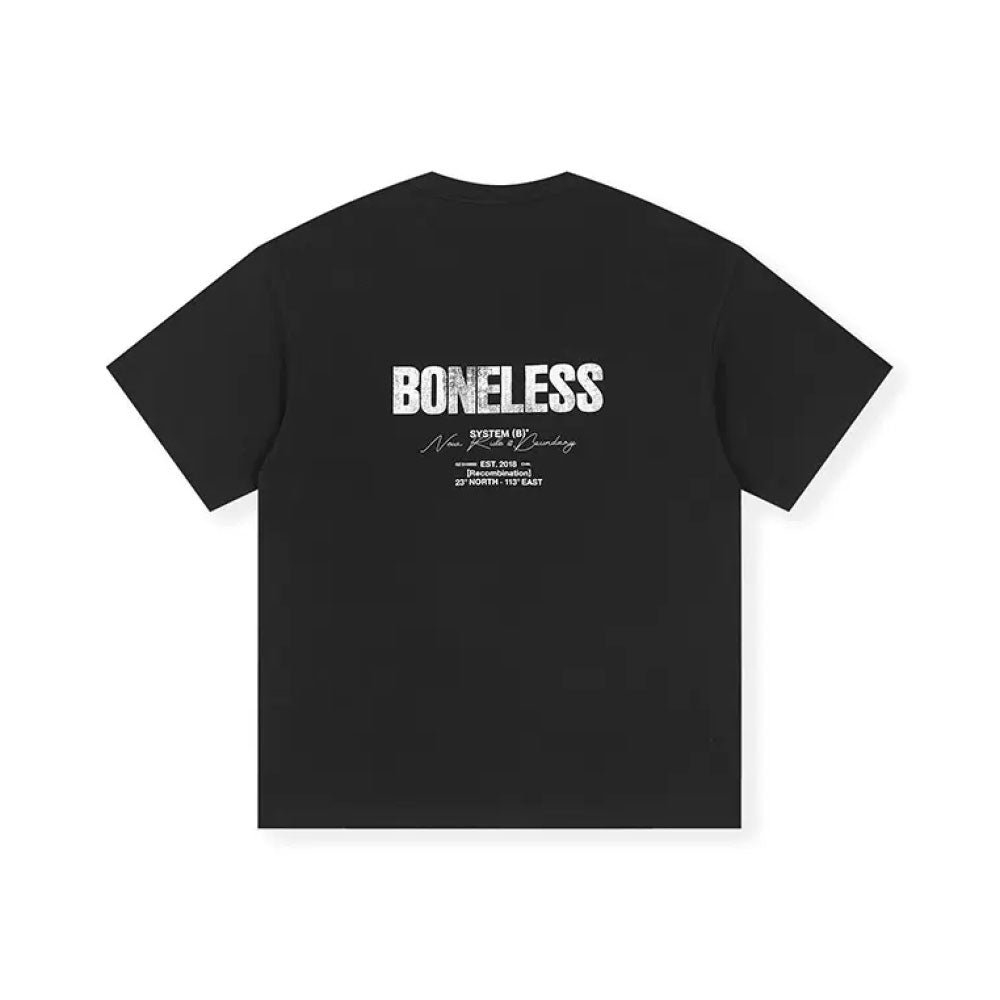 Boneless | Back Wording Tee Black K1421 !