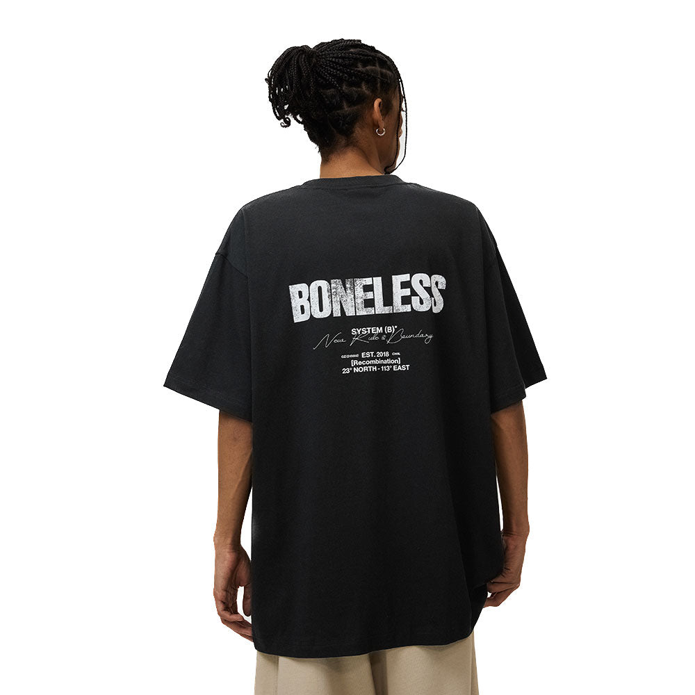 Boneless | Back Wording Tee Black K1421