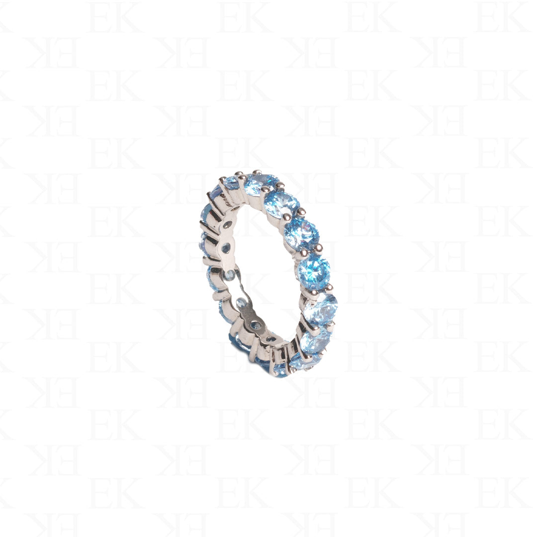 Eternity Ring Blue Silver