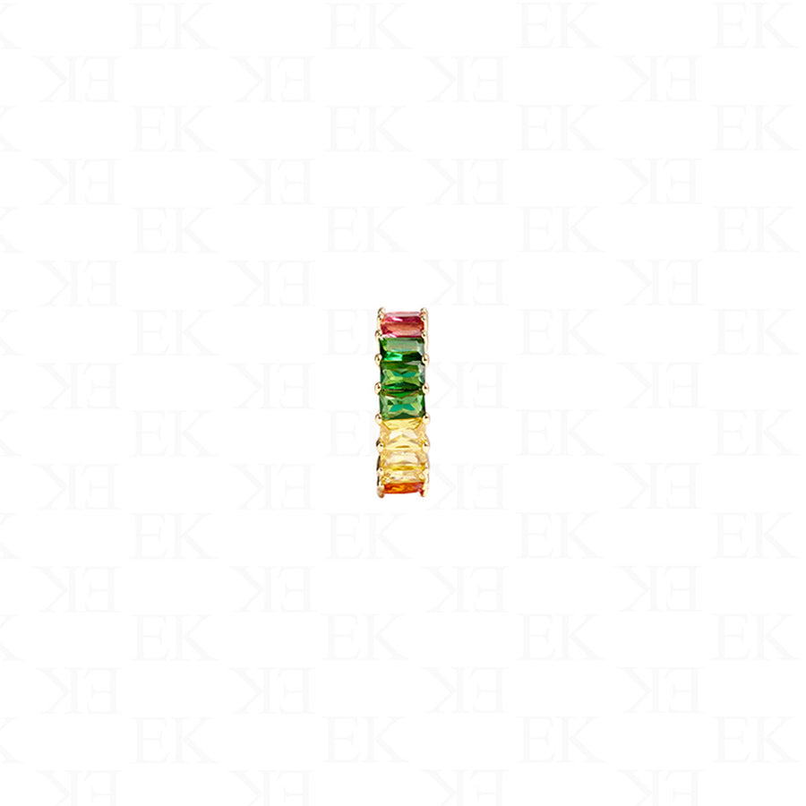 EK | Mini Baguette Rainbow Ring Gold