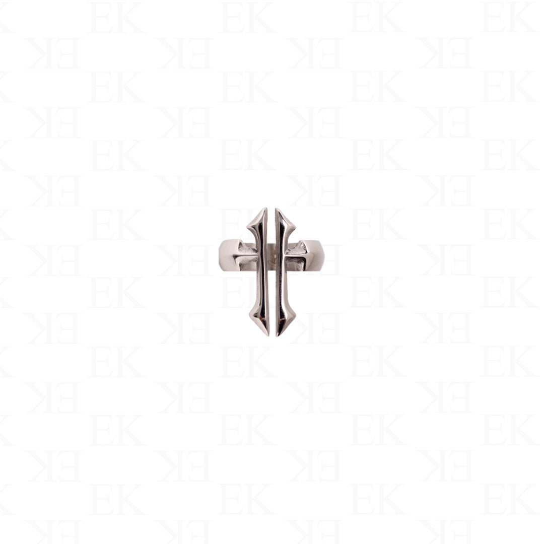 T Cross Ring Silver