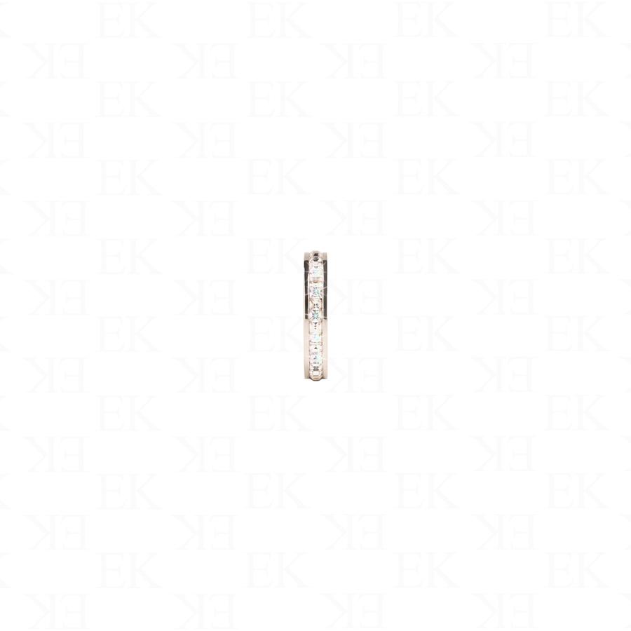 Single Iced Out Band Ring Silver