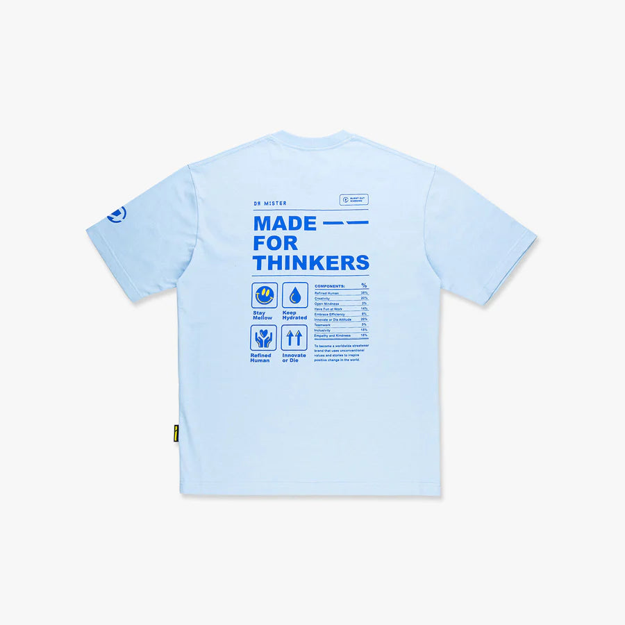 Dr Mister | Essential Core Oversized Tee Light Blue
