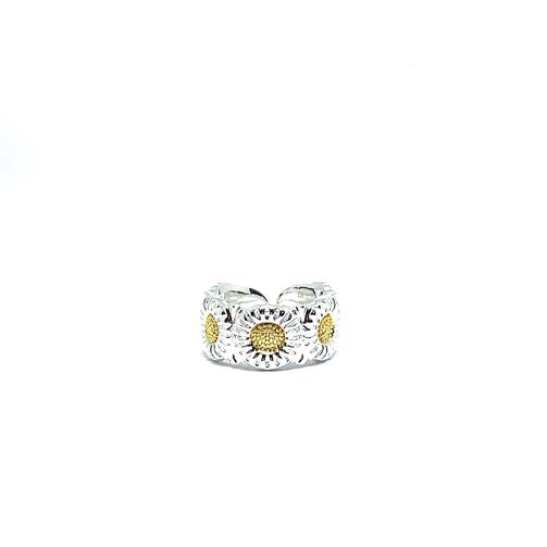 Sunflower Ring Silver