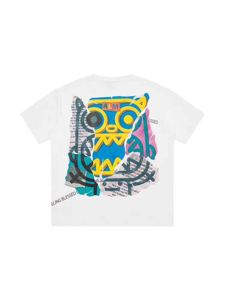 Calmmind | Tear Stitching Monster Tee White !