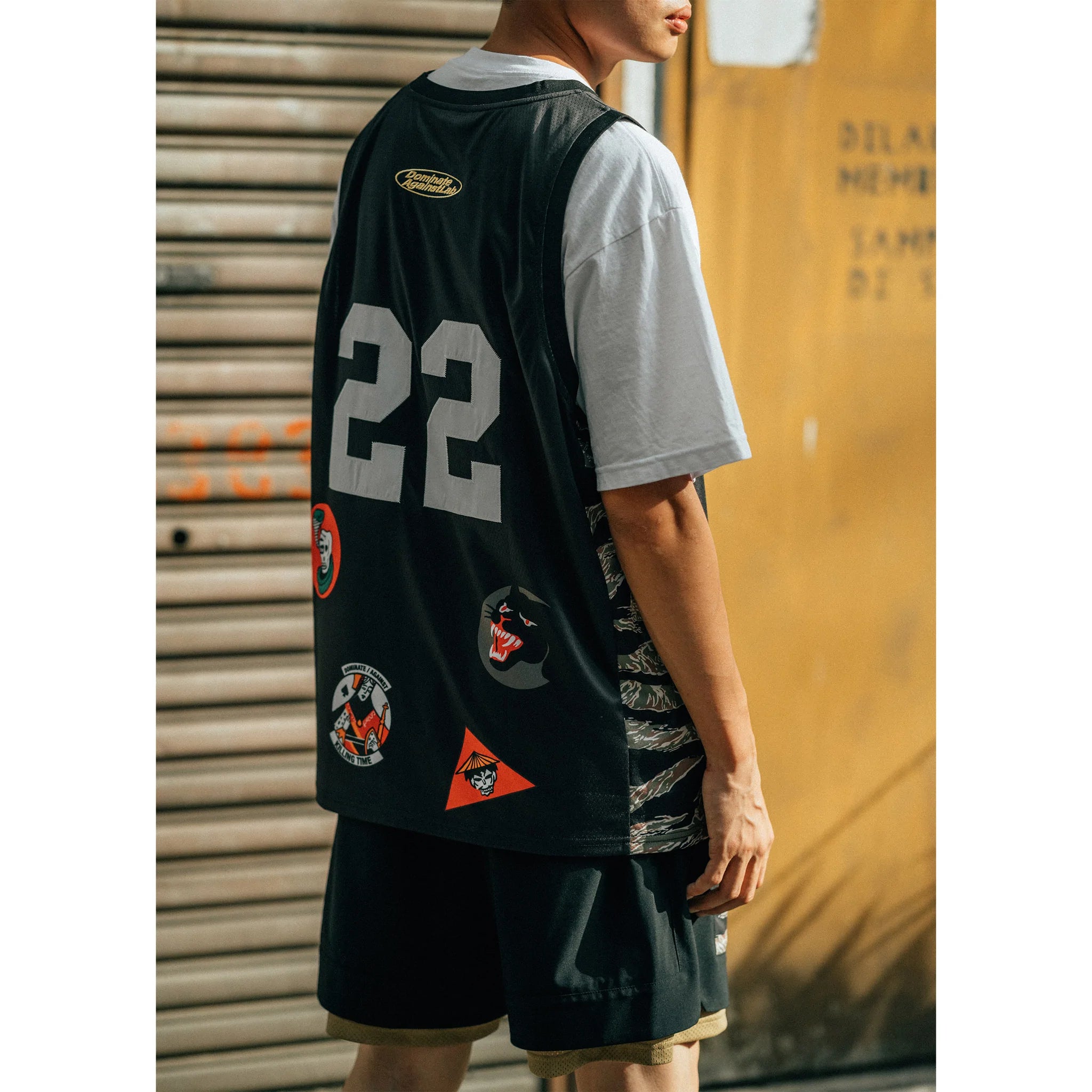 Against Lab x Dominate Patch Mesh Jersey Black !