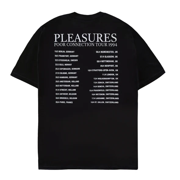 Pleasures | Poor Connection Tee Black