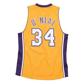 M&N | S. O'neal 99-00 Swingman Lakers Yellow !