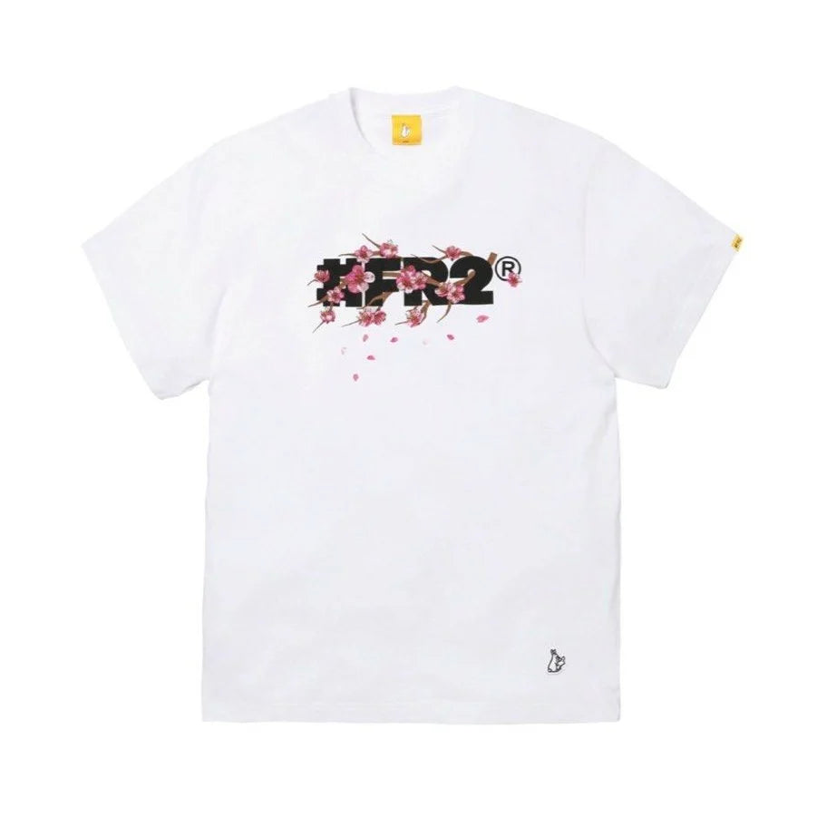 FRC3132 Sakura Embroidery #FR2 Logo Tee White