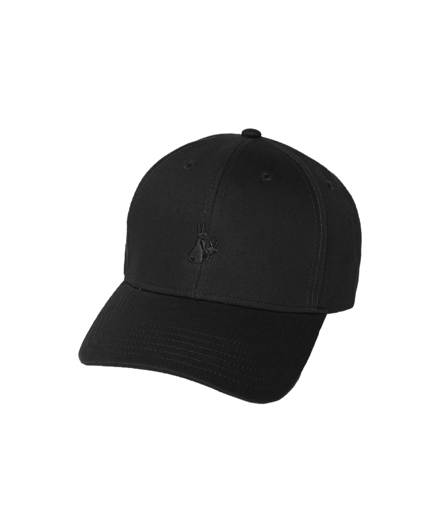 FRA1572 Rabbits Icon Six Panel Cap Black