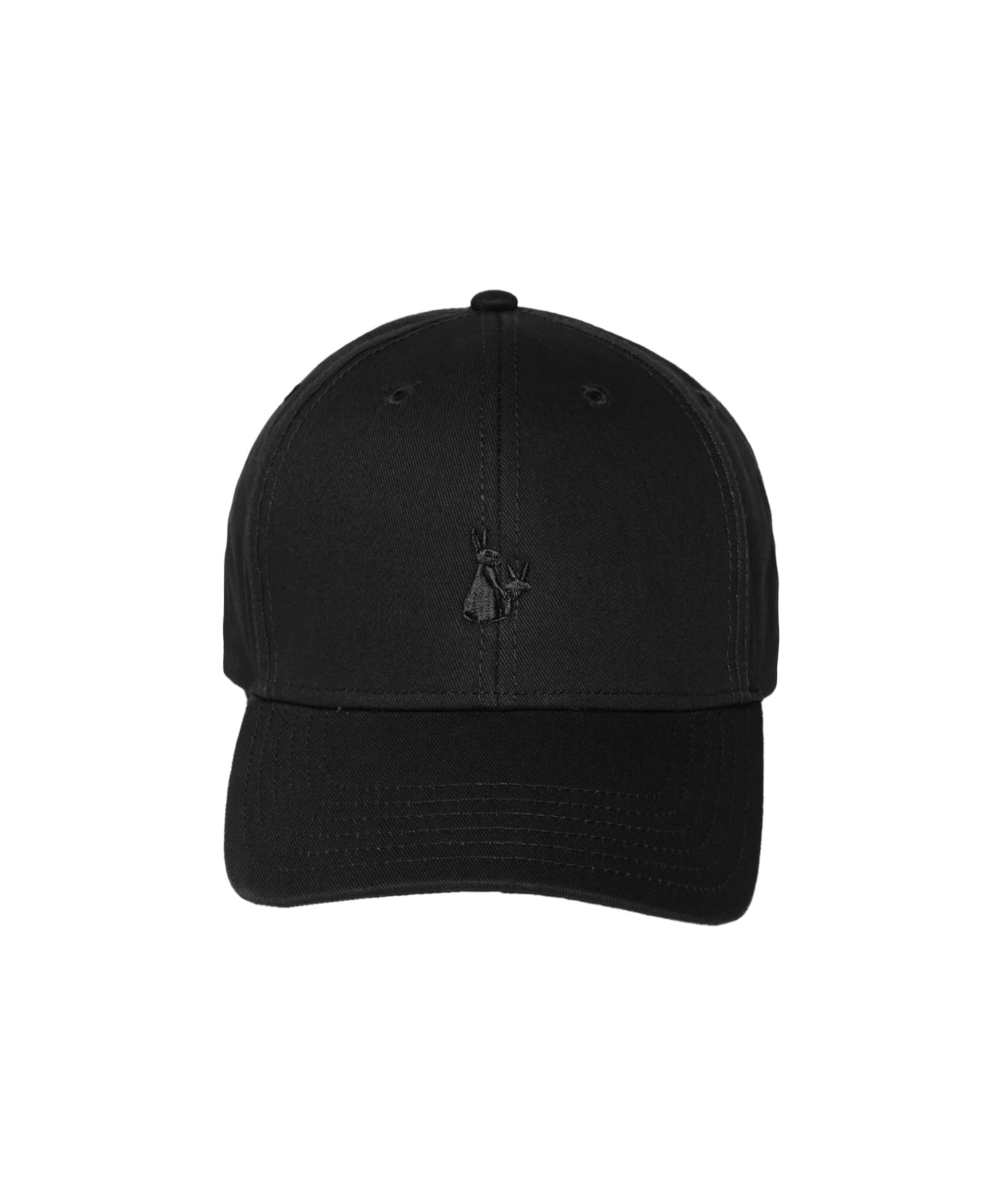 FRA1572 Rabbits Icon Six Panel Cap Black