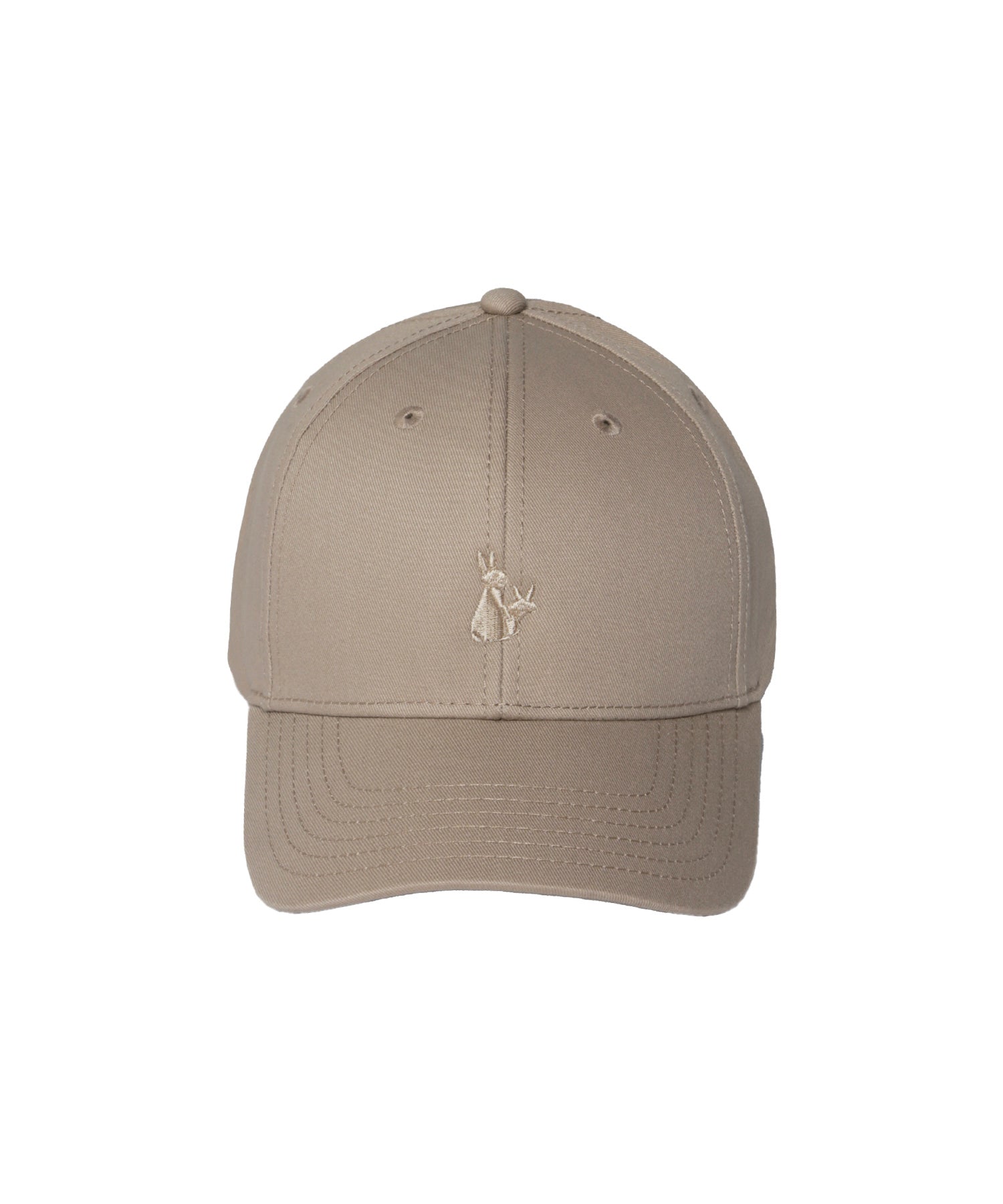 FRA1572 Rabbits Icon Six Panel Cap Beige