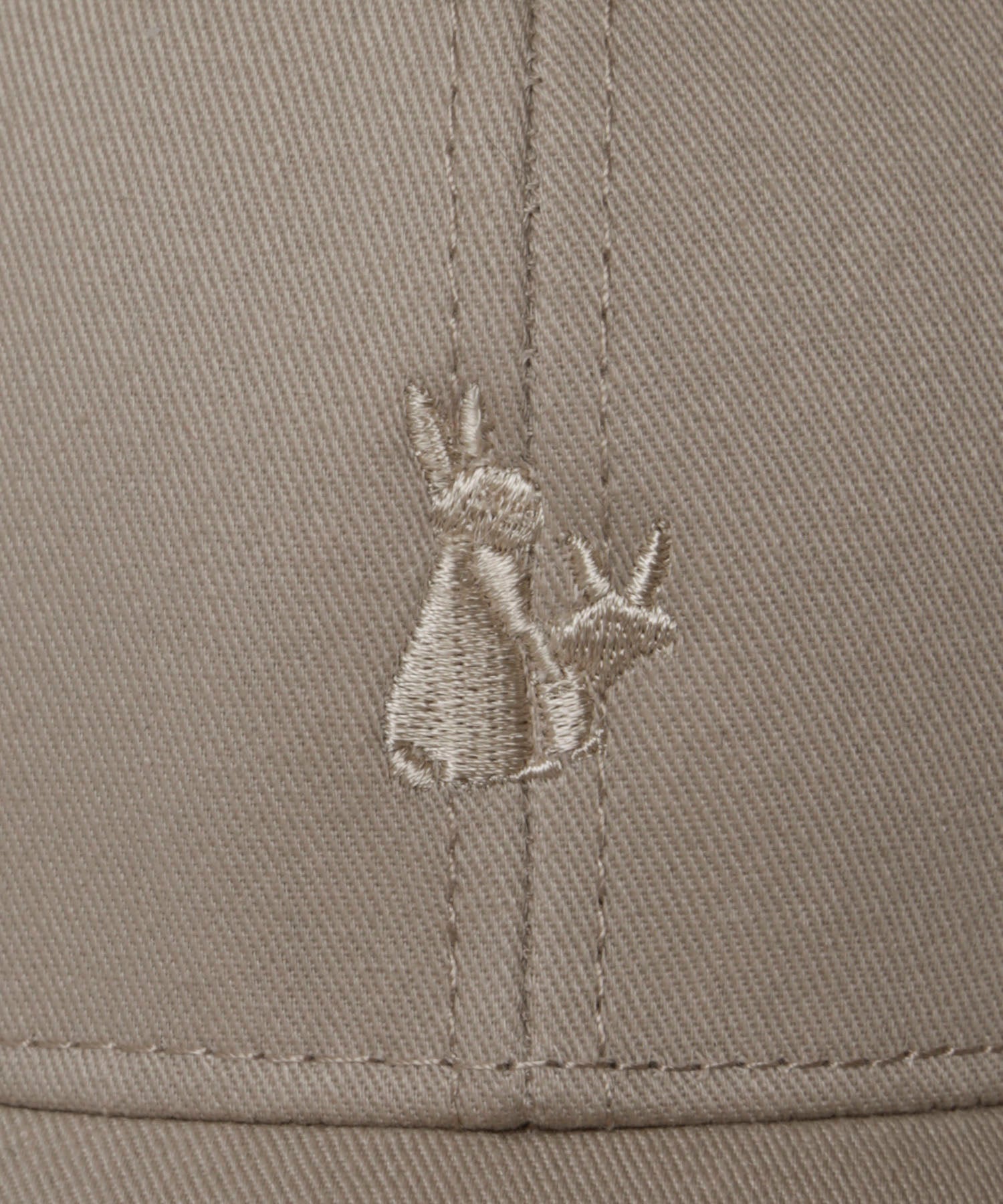 FRA1572 Rabbits Icon Six Panel Cap Beige