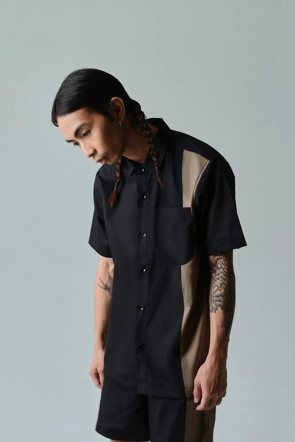 Two Tone Block Panel Shirt