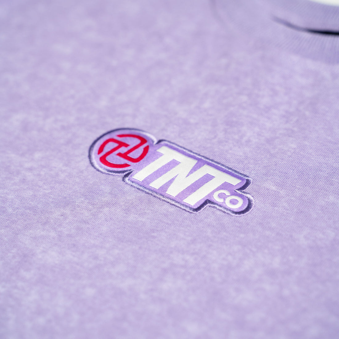 Acid Washed Logo Tee Light Purple