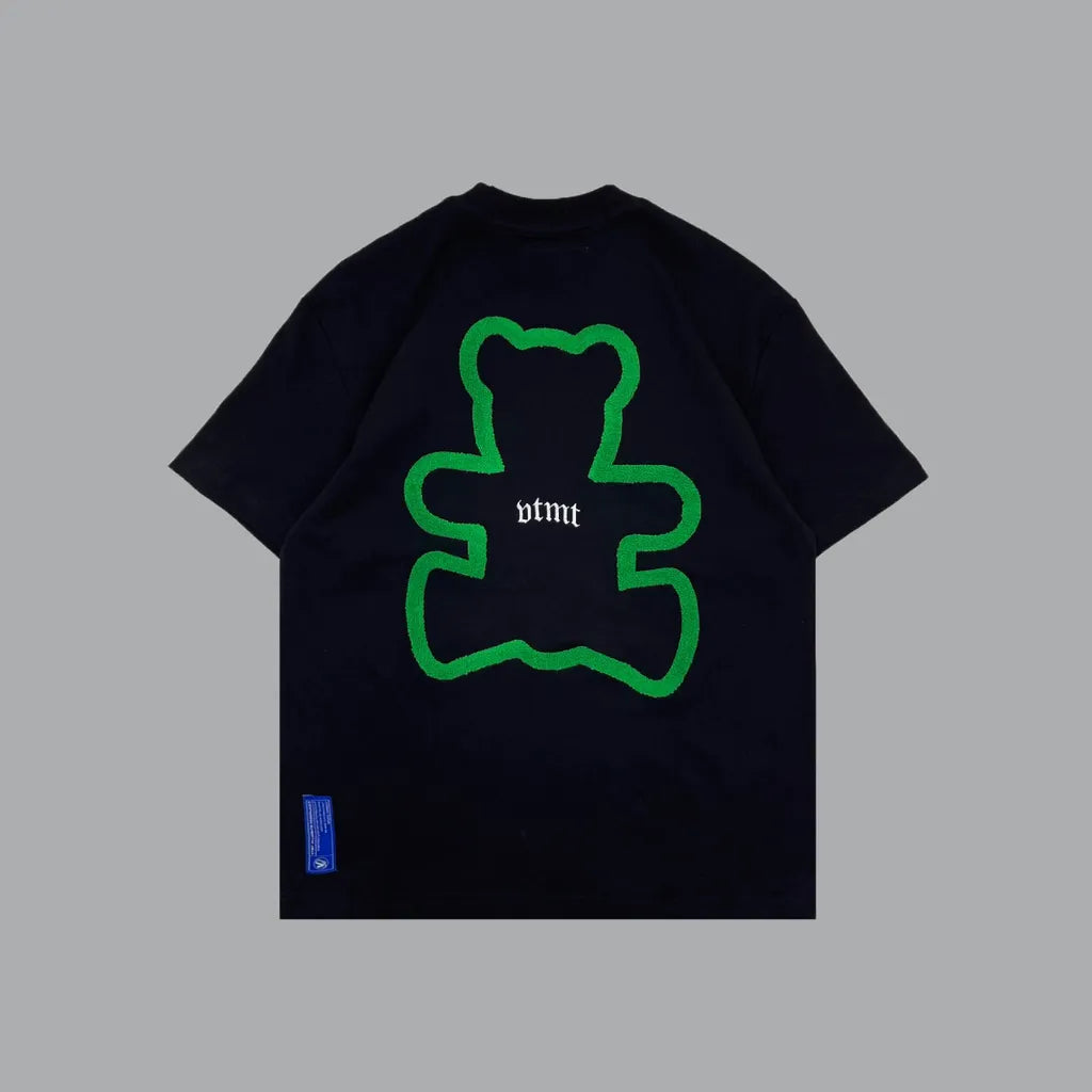 VTMT | Tuft Outline Green Bear Tee Black