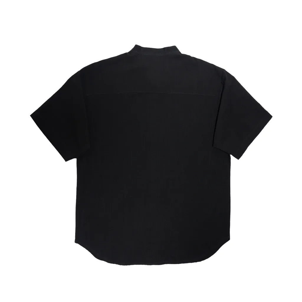 ATTN | Ban Collar Shirt Black